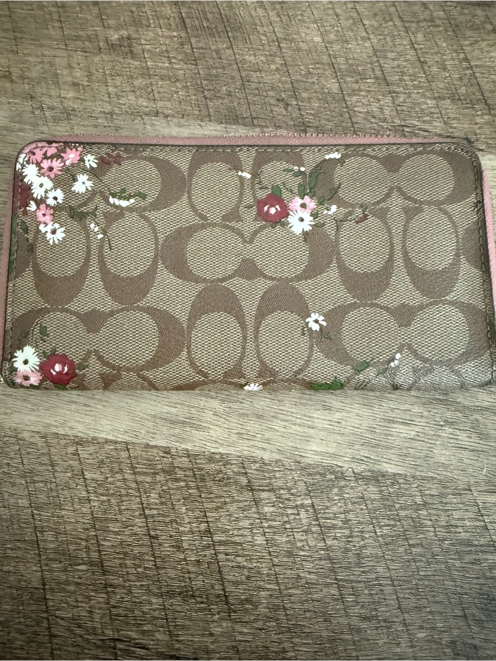 Coach Brook Carryall Pink Floral Signature Tote & Wallet - Picture 9 of 11
